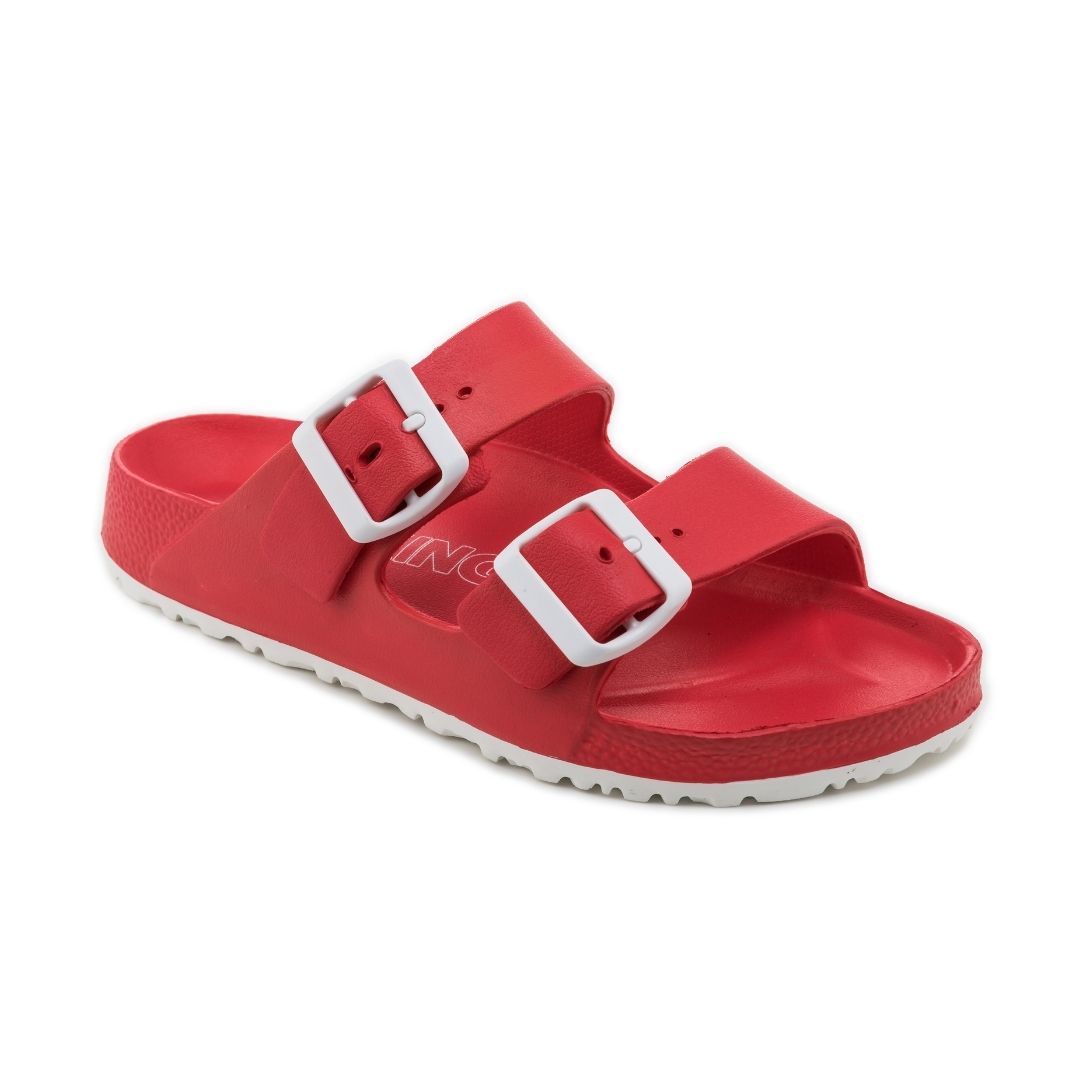 Red Viking Chatham two strap EVA slide sandal.